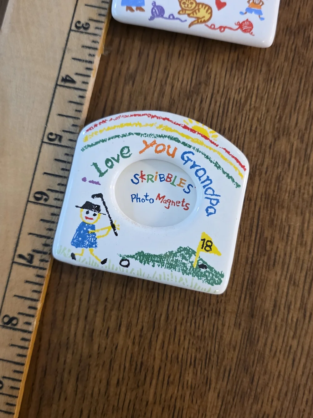 Skribbles 'I Love You Grandma/Grandpa' White Photo Magnets - Set of 2